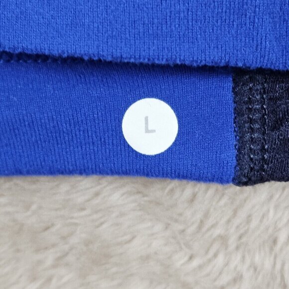 Lululemon Shirt Quarter Zip Mens Size L Blue Athletic Pocket Workout Gym Running - Picture 6 of 10